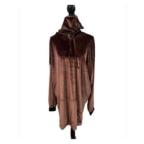 Velour Hoodie Dress with Attached Face Mask by Fashionkilla - Picture 2 of 10